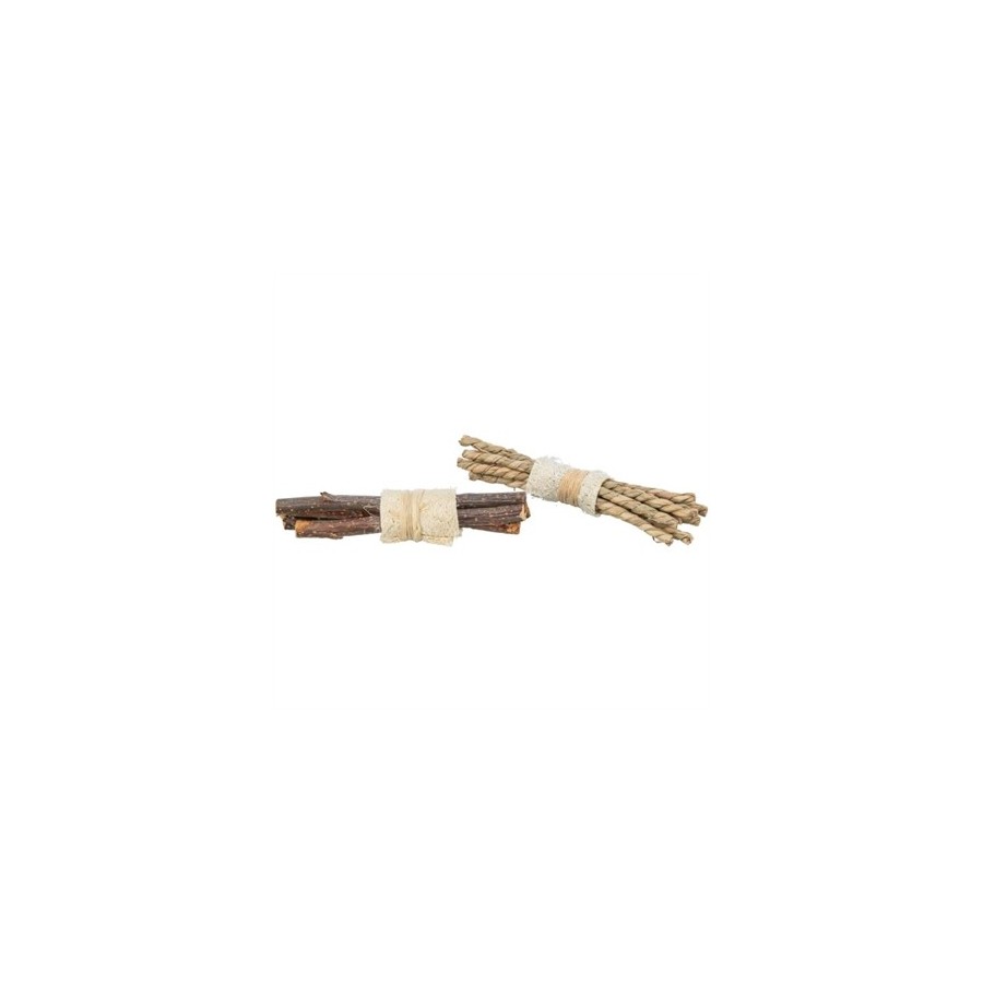Trixie - Set Sticks Met Luffa / Schorshout / Zeegras. 10x3cm