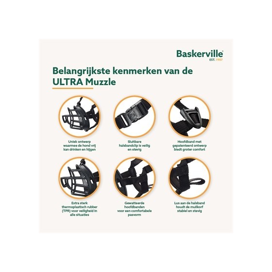 Baskerville Ultra Muzzle Muilkorf NR 4