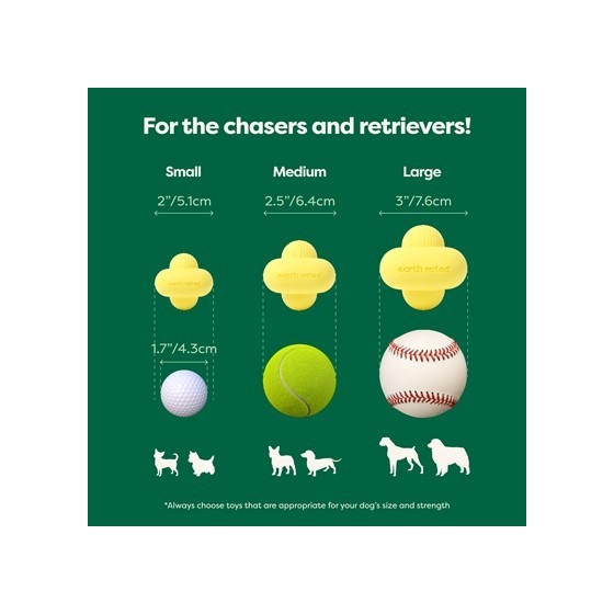 Earth Rated - Fetch Toy Rubber. 10x6,5x10cm