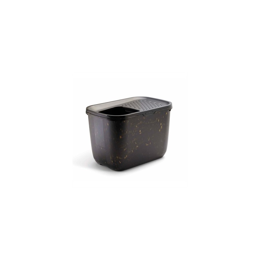 Savic Kattenbak Hop In Marble Zwart / Goud 58,8X39X39,5 CM