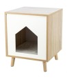 Trixie Kattenmand Huis Isa Houtlook Lichtbruin / Wit 40X40X50 CM