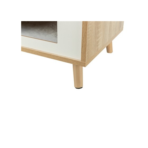 Trixie Kattenmand Huis Isa Houtlook Lichtbruin / Wit 40X40X50 CM