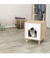 Trixie Kattenmand Huis Isa Houtlook Lichtbruin / Wit 40X40X50 CM