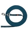 Trixie Hondenriem Sleeplijn Met Rubber Anti Slip Petrol Blauw L/XL 15 MTR X 1,7 CM