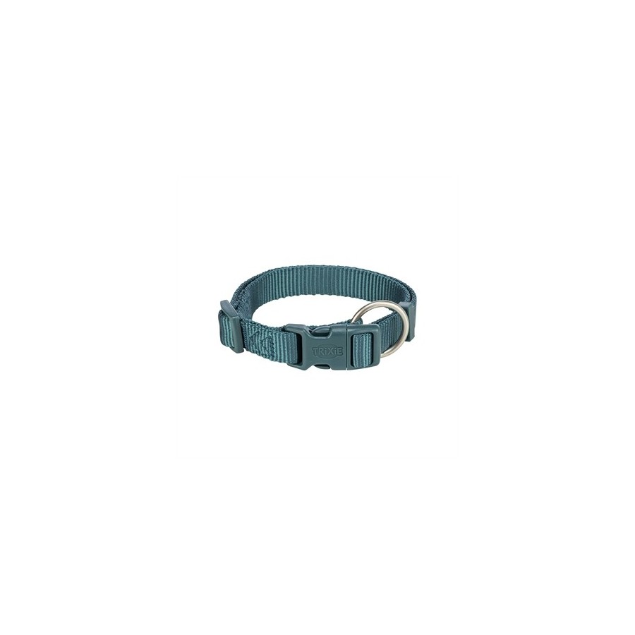 Trixie - Halsband Hond Premium Petrol Blauw, 15-25x1cm