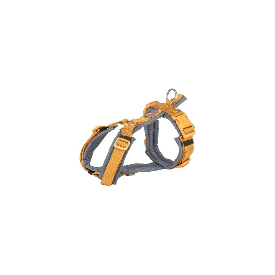 Trixie Hondentuig Premium Trekking Curry Geel / Grafiet Grijs 62-74X2,5 CM
