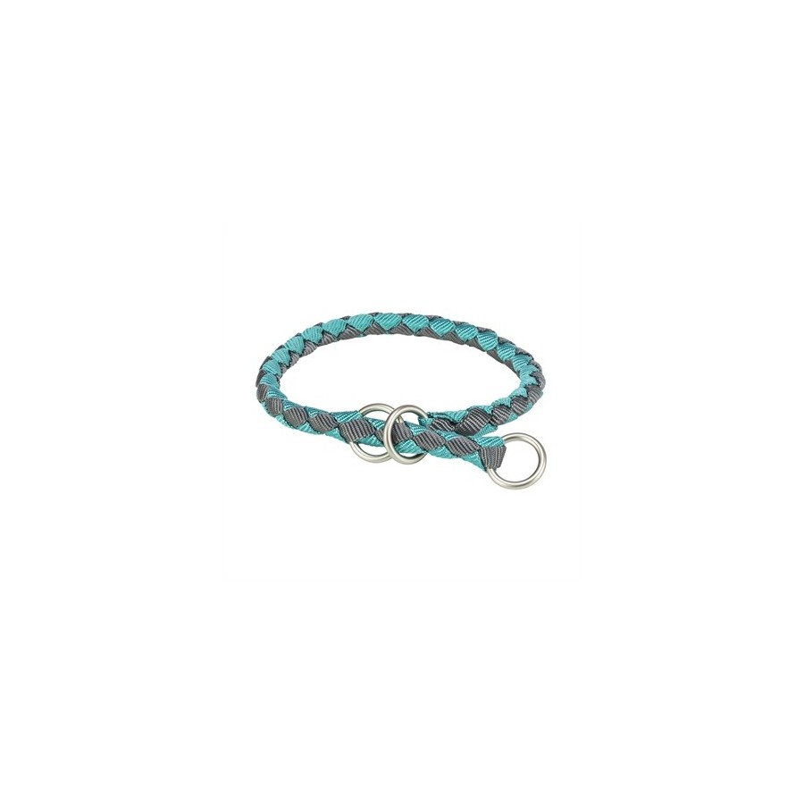 Trixie Halsband Hond Cavo Halfslip Aqua / Grafiet Grijs 39-45X1,2 CM