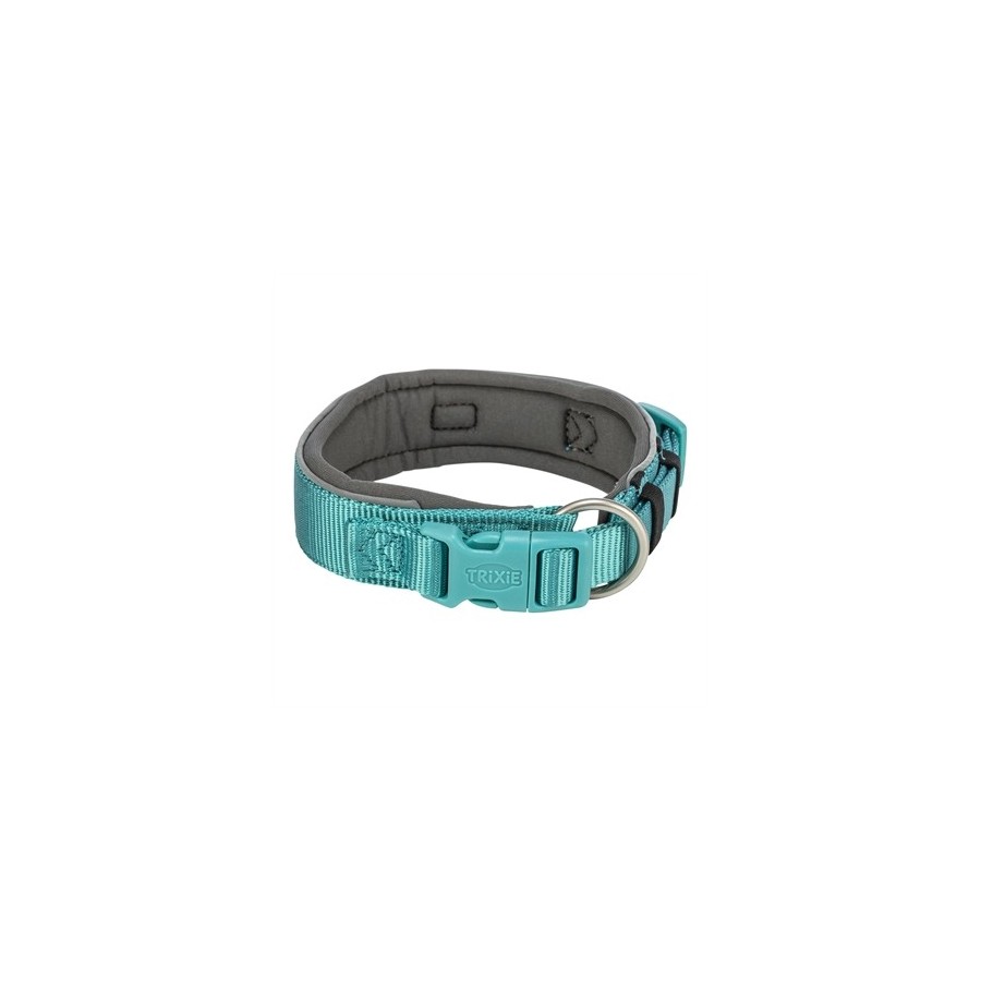 Trixie - Halsband Hond Premium Extra Breed Aqua / Grafiet Grijs, 27-35x2,5cm