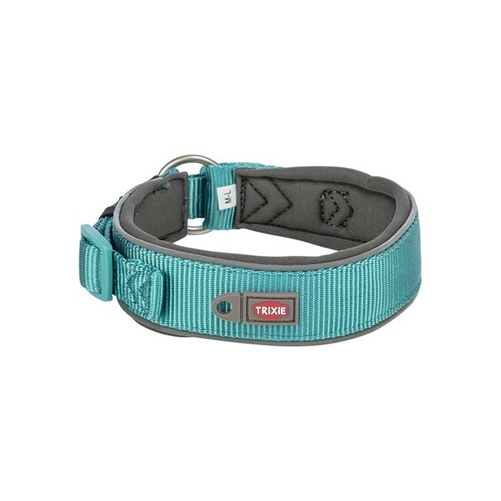 Trixie - Halsband Hond Premium Extra Breed Aqua / Grafiet Grijs, 27-35x2,5cm