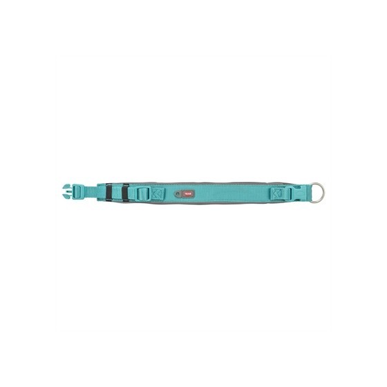 Trixie - Halsband Hond Premium Extra Breed Aqua / Grafiet Grijs, 46-55x5cm