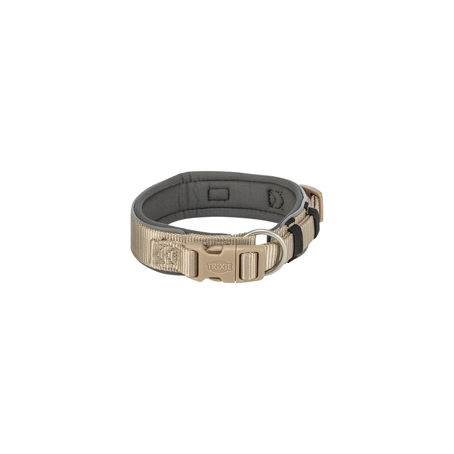 Trixie Halsband Hond Premium Extra Breed Zand / Grafiet Grijs 53-62X5 CM