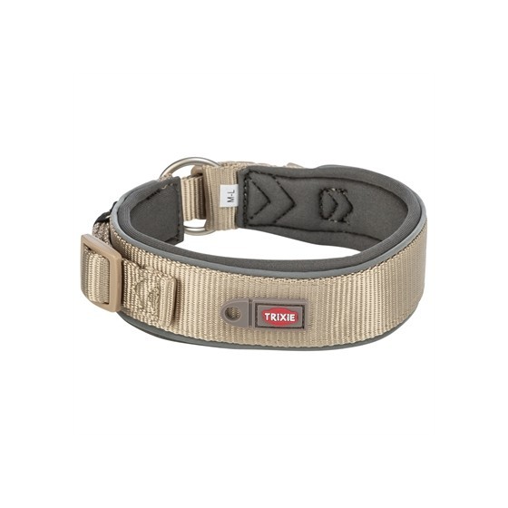 Trixie Halsband Hond Premium Extra Breed Zand / Grafiet Grijs 53-62X5 CM