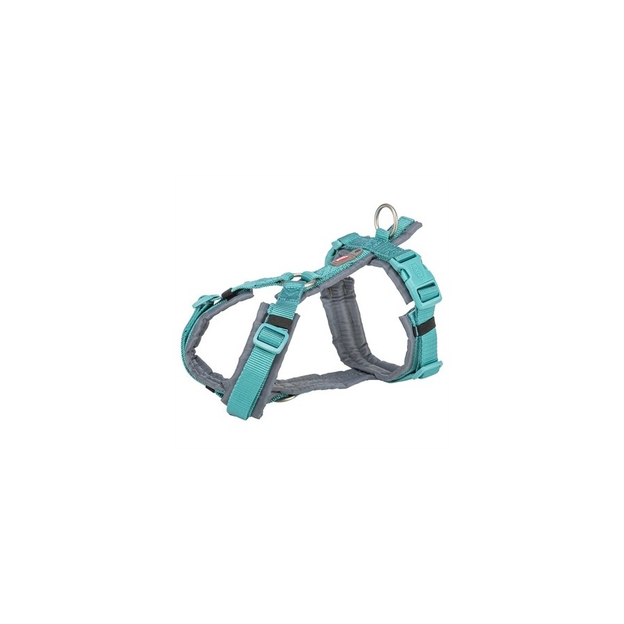 Trixie - Hondentuig Premium Trekking Aqua / Grafiet Grijs, 70-85x2,5cm
