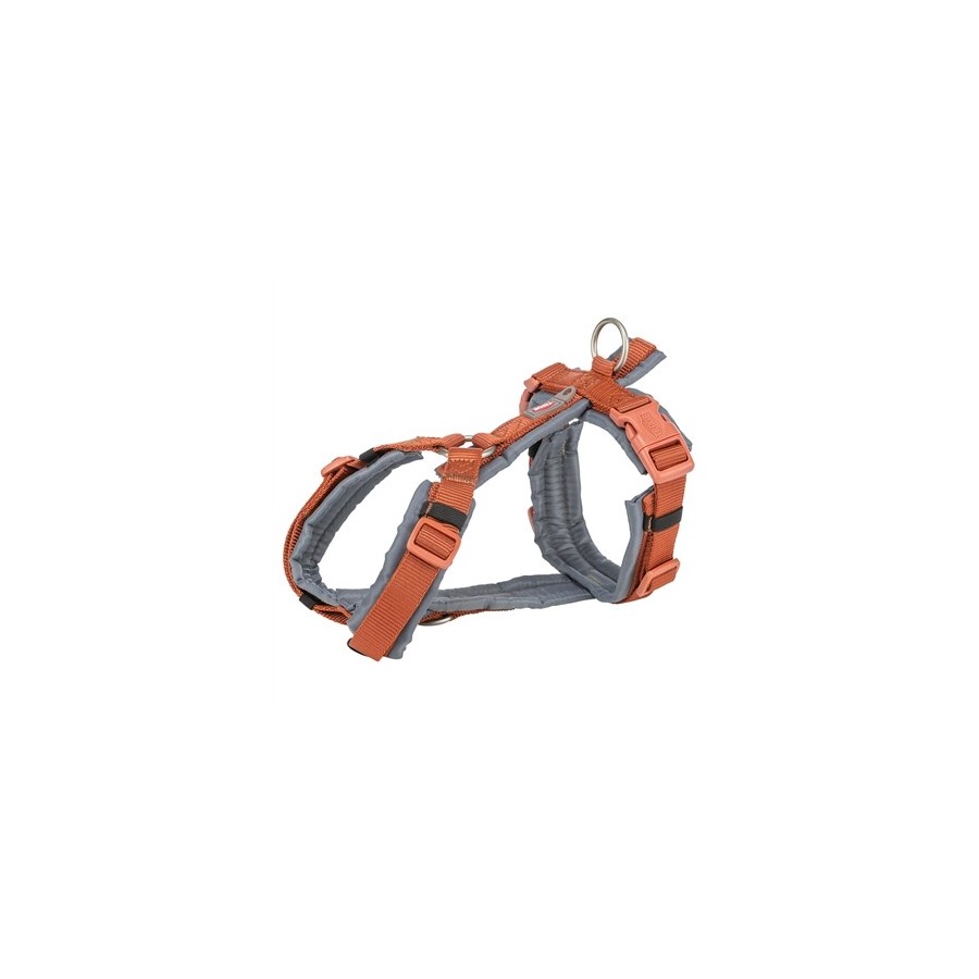 Trixie - Hondentuig Premium Trekking Roest Bruin / Grafiet Grijs, 70-85x2,5cm