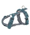 Trixie - Hondentuig Premium Trekking Petrol Blauw / Grafiet Grijs, 70-85x2,5cm