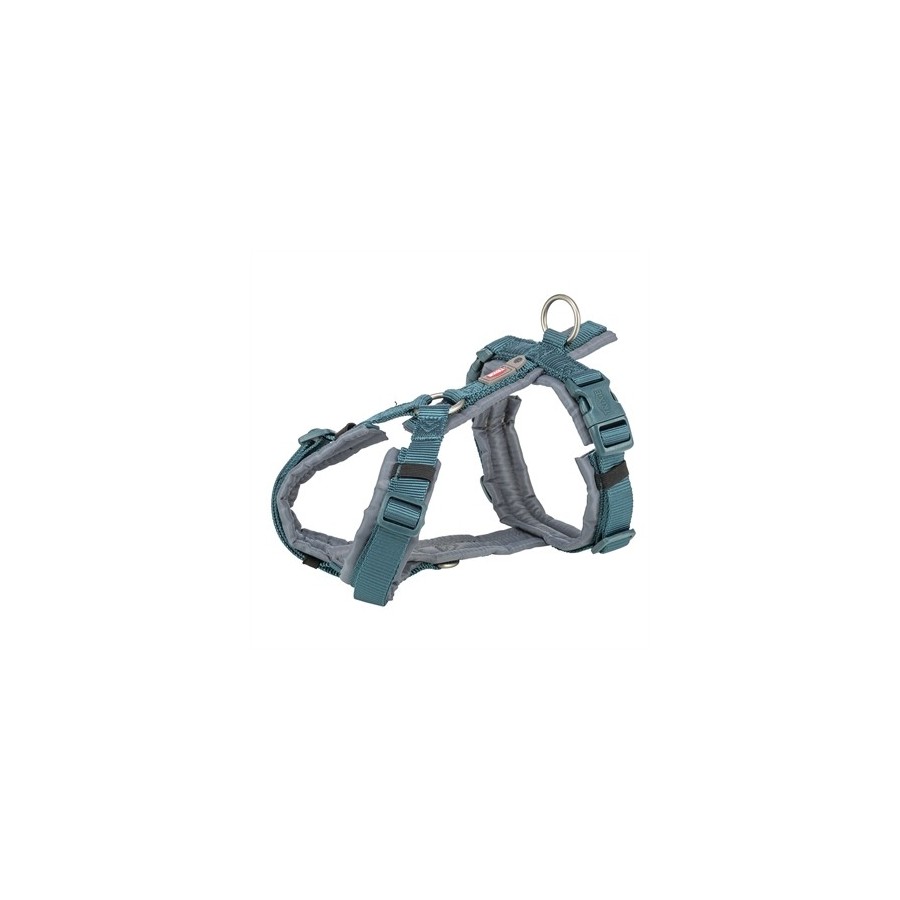 Trixie - Hondentuig Premium Trekking Petrol Blauw / Grafiet Grijs, 80-97x2,5cm