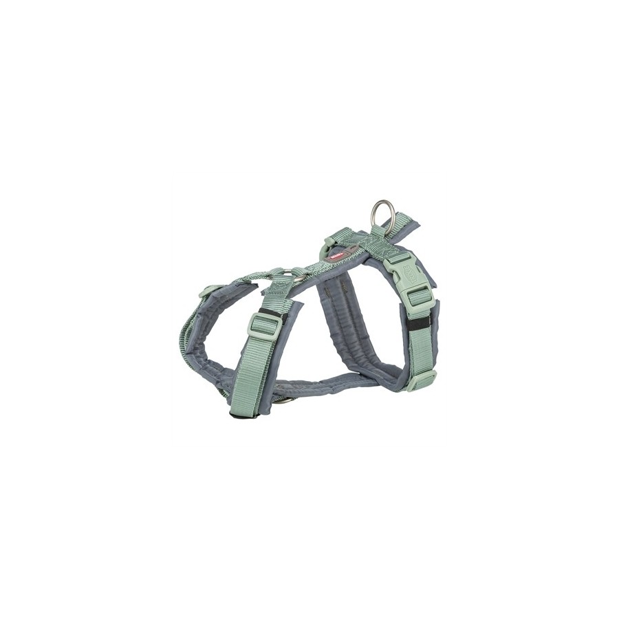 Trixie - Hondentuig Premium Trekking Salie Groen / Grafiet Grijs, 80-97x2,5cm