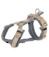 Trixie - Hondentuig Premium Trekking Zand Taupe / Grafiet Grijs, 70-85x2,5cm