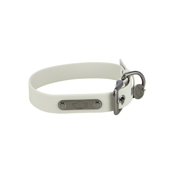 Trixie Halsband Hond Citystyle Pvc Lichtgrijs 25-32X2 CM
