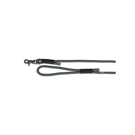 Trixie Hondenriem Soft Rope Zwart / Grijs 100X1,3 CM