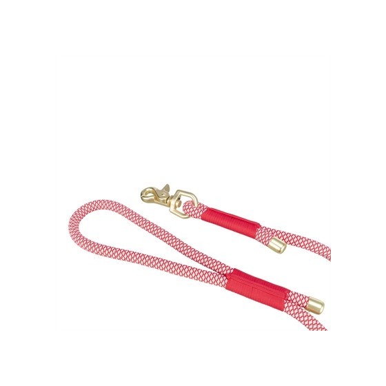Trixie - Hondenriem Soft Rope Rood / Creme, 120x0,6cm