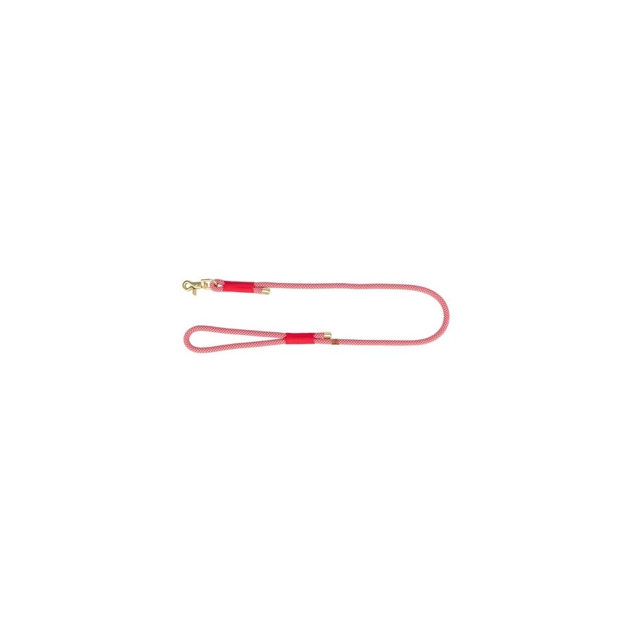Trixie Hondenriem Soft Rope Rood / Creme 100X1,3 CM
