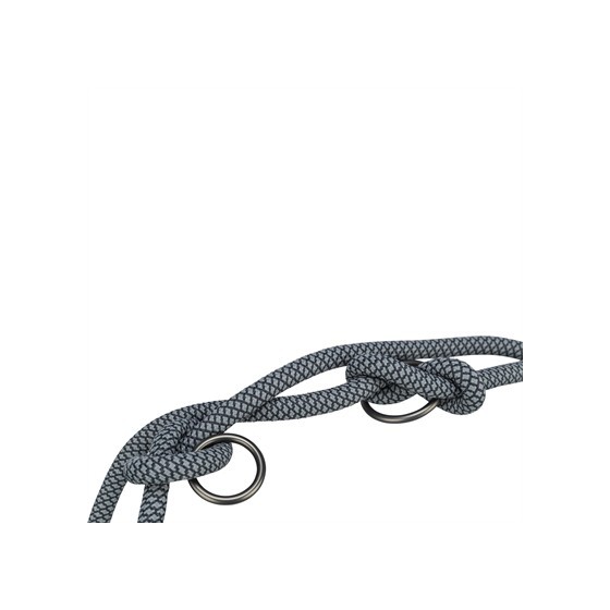 Trixie - Hondenriem Soft Rope Verstelbaar Zwart / Grijs, 200x0,6cm