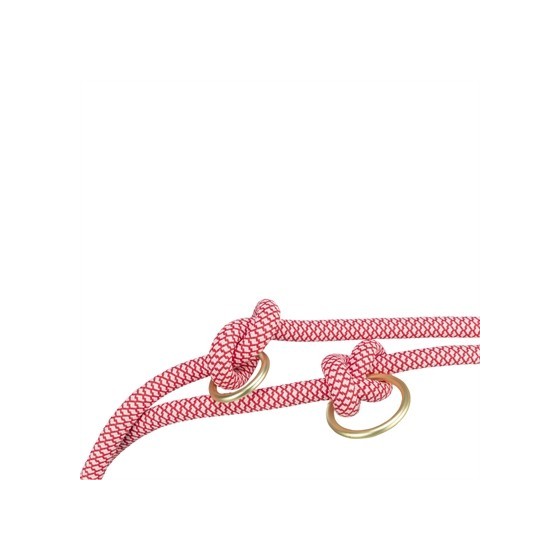 Trixie Hondenriem Soft Rope Verstelbaar Rood / Creme 200X0,6 CM
