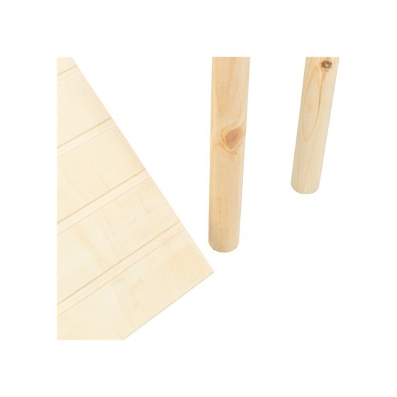 Trixie - Platform Met Helling Voor Muizen / Hamsters Onbehandeld Hout. 47x30x25cm