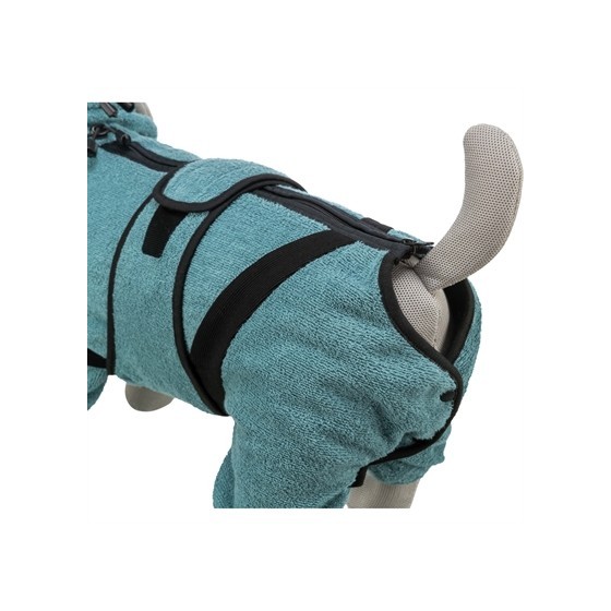 Trixie Badjas / Huisoverall Badstof Petrol 30 CM