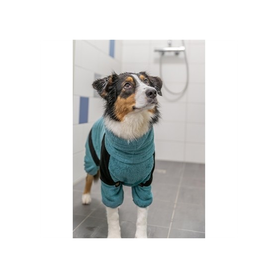 Trixie Badjas / Huisoverall Badstof Petrol 30 CM