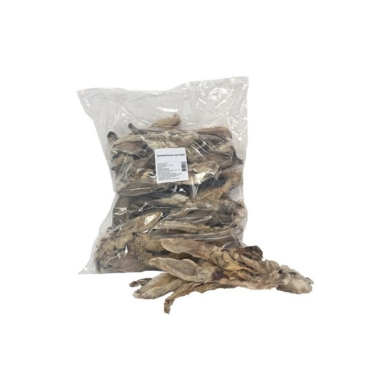 Petsnack - Konijnenoren met Vacht. 1kg
