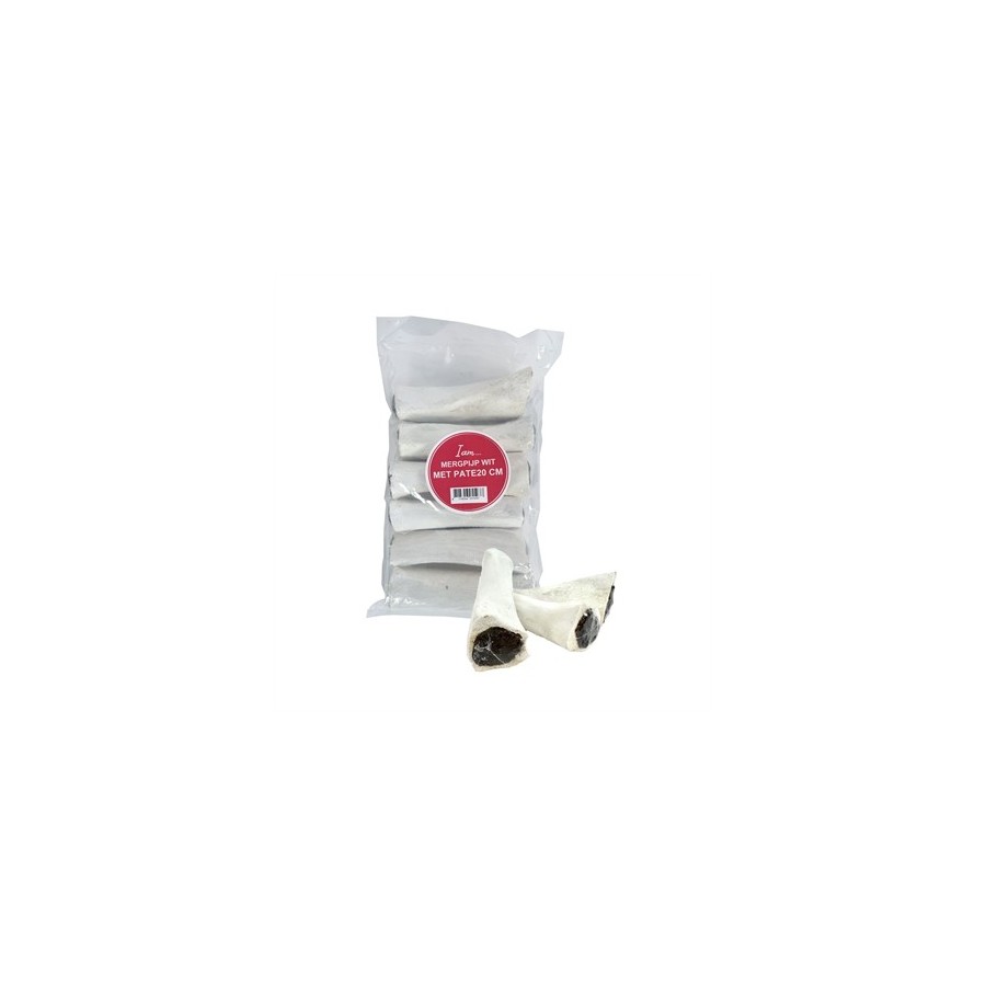 I Am Mergpijp Wit Met Pate 20 CM-6 ST