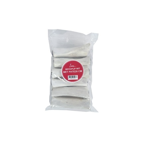 I Am Mergpijp Wit Met Pate 20 CM-6 ST