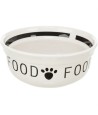 Trixie Voerbak Hond Food Keramiek Wit / Zwart 600 ML 15 CM