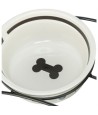 Trixie Voerbak Hond Food Keramiek Wit / Zwart 600 ML 15 CM
