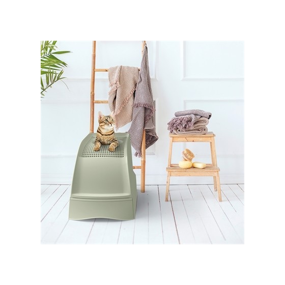 Imac - Kattenbak Frida met Lade, Groen.