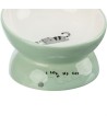 Trixie Voerbak / Drinkbak Kat Verhoogd Keramiek Salie / Wit 150 ML 13 CM