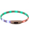 Trixie Lichtgevende Halsband Hond Usb Siliconen Oplaadbaar Meerkleurig 65X1,6 CM