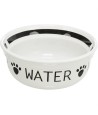 Trixie Drinkbak Hond Water Keramiek Wit / Zwart 1,6 LTR 20 CM