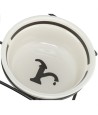 Trixie Drinkbak Hond Water Keramiek Wit / Zwart 1,6 LTR 20 CM