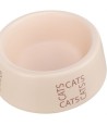Trixie - Voerbak / Drinkbak Kat Cats Keramiek Roze 150ml 12cm