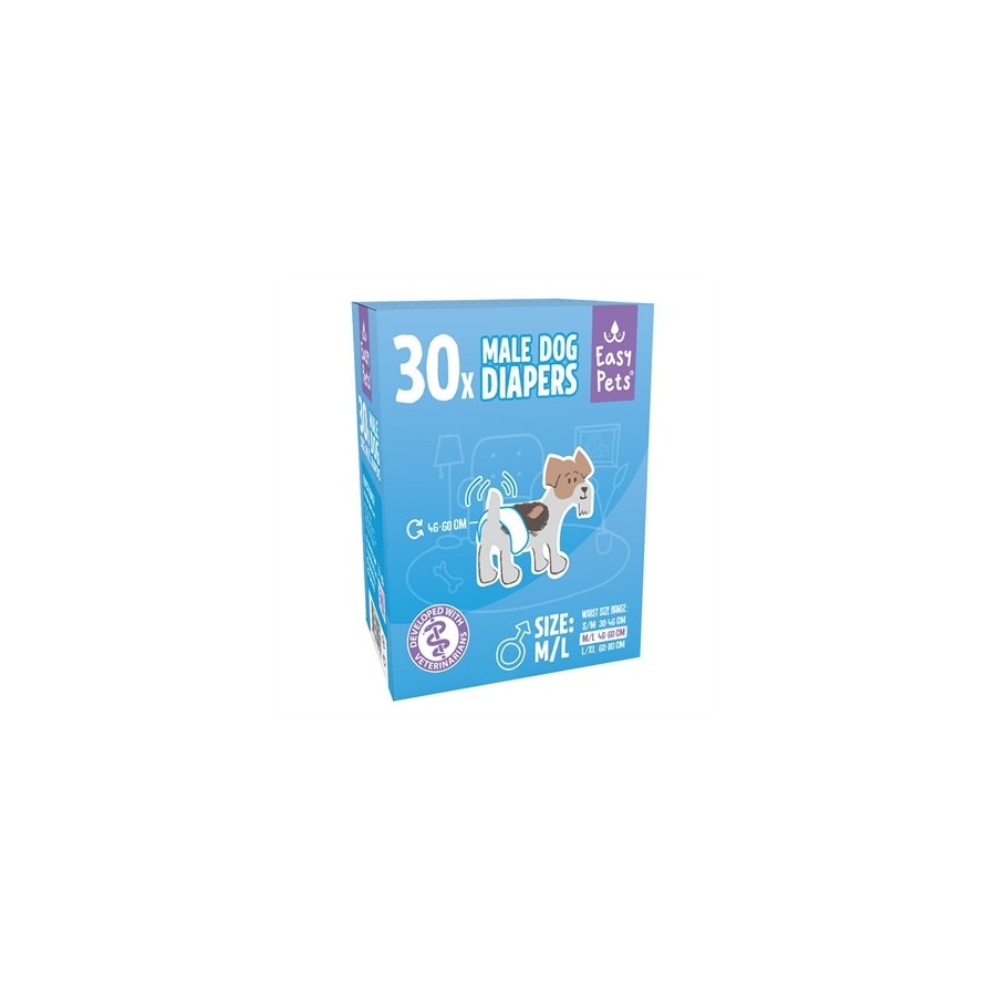 Easypets - Hondenluier, Reu M/L 30 st
