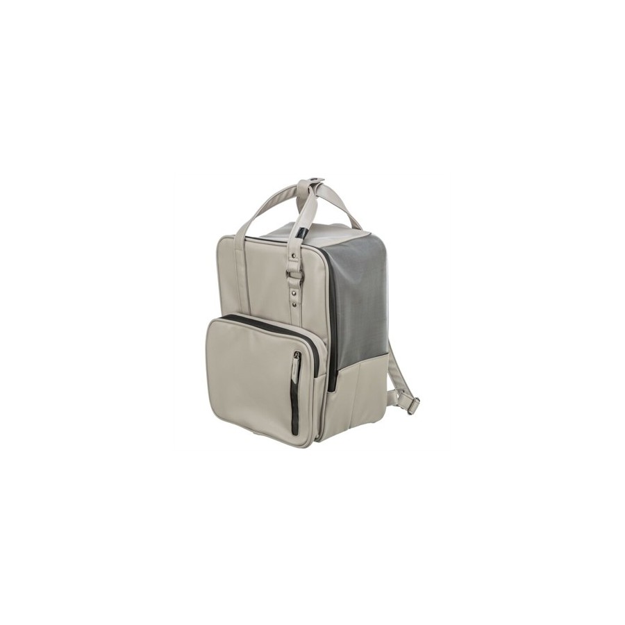 Trixie - Hondentas Rugtas Citystyle Kunstleer Lichtgrijs, 30x20x40cm