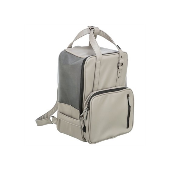 Trixie - Hondentas Rugtas Citystyle Kunstleer Lichtgrijs, 30x20x40cm