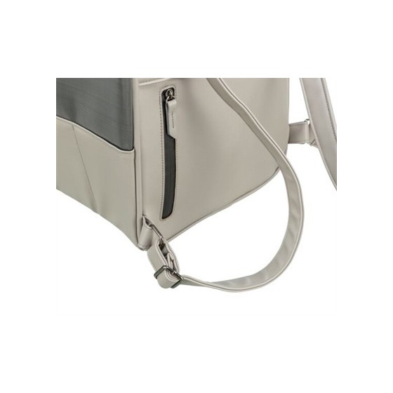 Trixie - Hondentas Rugtas Citystyle Kunstleer Lichtgrijs, 30x20x40cm