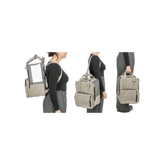 Trixie - Hondentas Rugtas Citystyle Kunstleer Lichtgrijs, 30x20x40cm