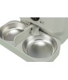 Trixie Voer & Drinkbak Kunststof / Rvs Wit. 32x16x5cm 2x500ml
