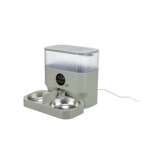 Trixie Voer & Drinkbak Kunststof / Rvs Wit. 32x16x5cm 2x500ml