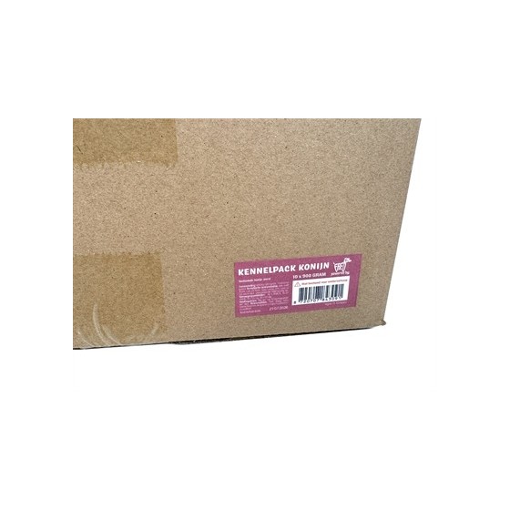 Freds - Konijn, Gestoomd Vers Vlees Kennelpack, 10x 900gr